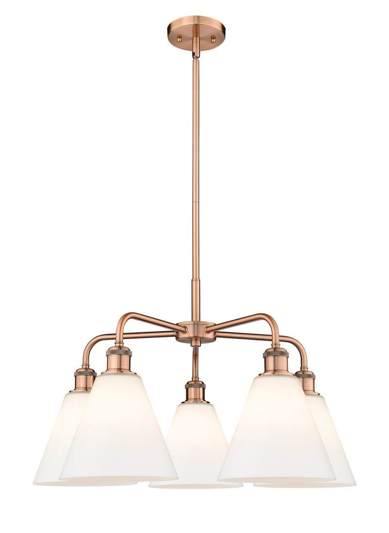 Innovations 516-5CR-AC-GBC-81 Five Light Chandelier, Antique Copper