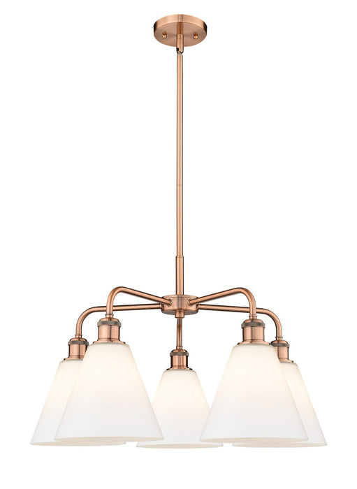 Innovations 516-5CR-AC-GBC-81 Five Light Chandelier, Antique Copper