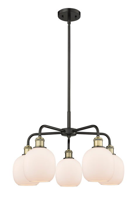 Innovations 516-5CR-BAB-G101 Five Light Chandelier, Black Antique Brass