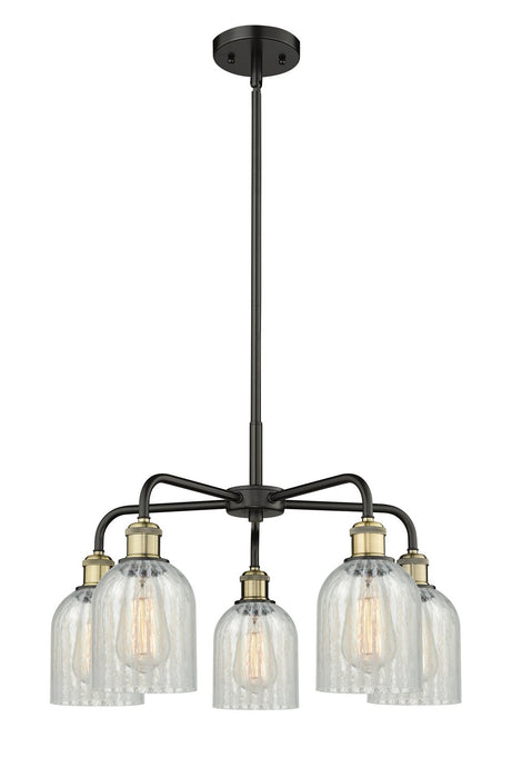 Innovations 516-5CR-BAB-G2511 Five Light Chandelier, Black Antique Brass