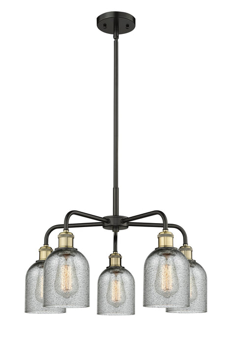 Innovations 516-5CR-BAB-G257 Five Light Chandelier, Black Antique Brass