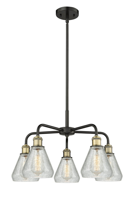 Innovations 516-5CR-BAB-G275 Five Light Chandelier, Black Antique Brass