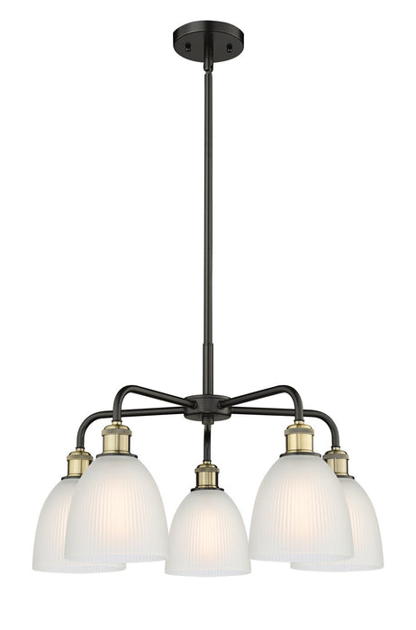 Innovations 516-5CR-BAB-G381 Five Light Chandelier, Black Antique Brass