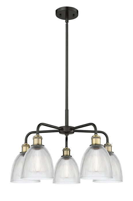 Innovations 516-5CR-BAB-G382 Five Light Chandelier, Black Antique Brass