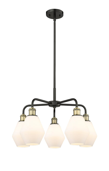 Innovations 516-5CR-BAB-G651-6 Five Light Chandelier, Black Antique Brass