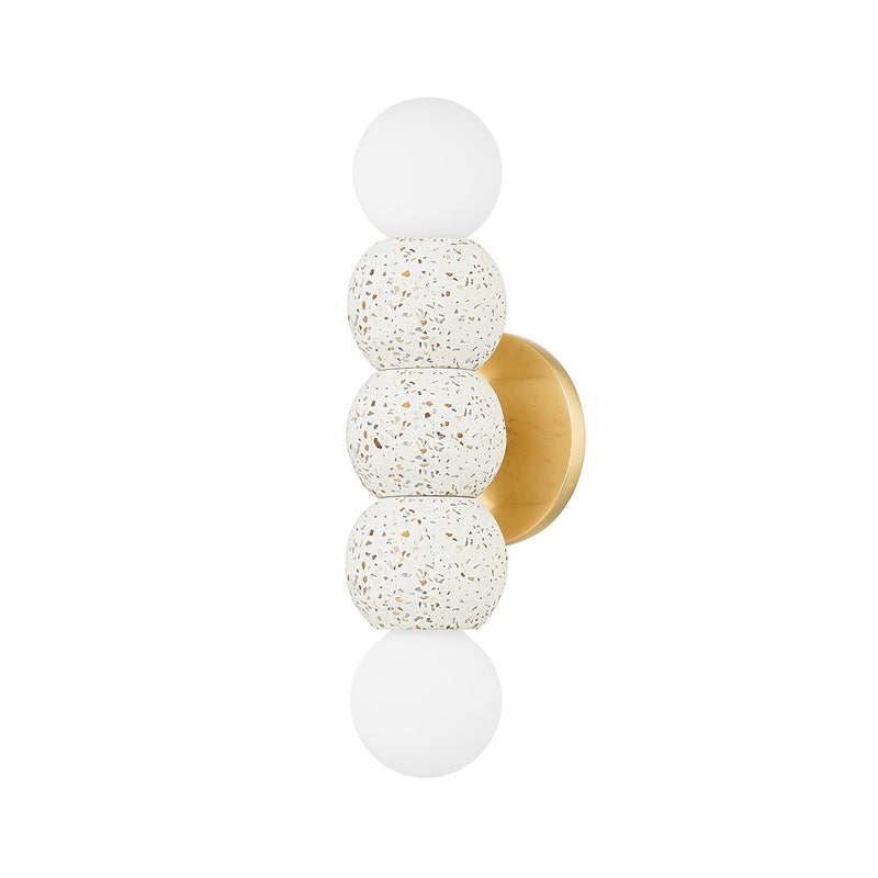 Mitzi H780102-AGB Two Light Wall Sconce, Aged Brass