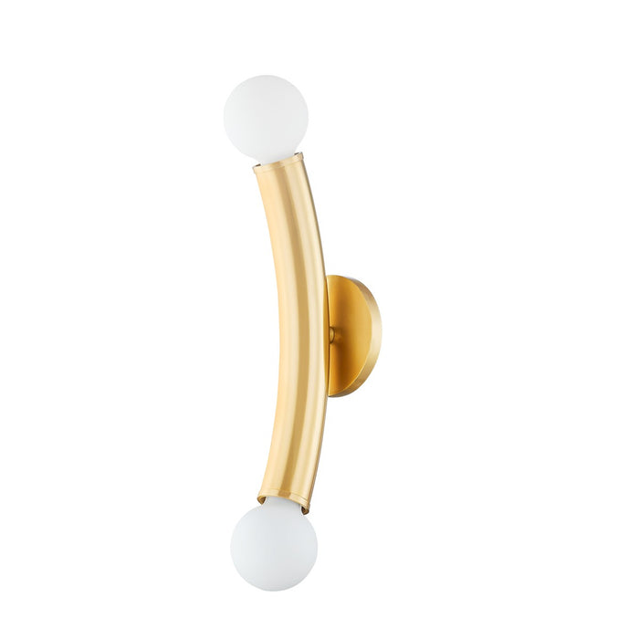 Mitzi H782102-AGB Two Light Wall Sconce, Aged Brass