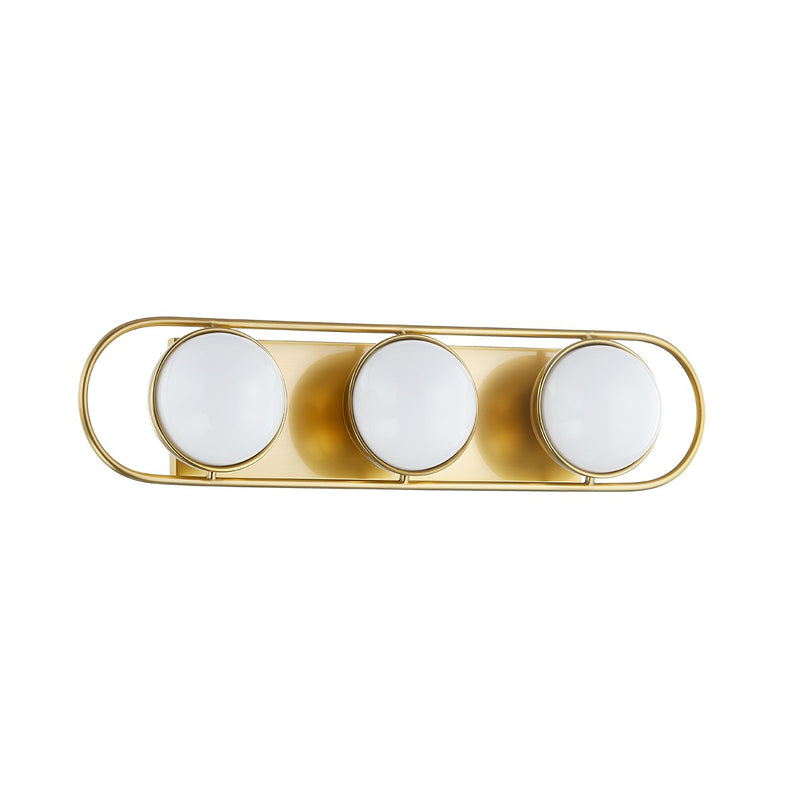Mitzi H783303-AGB Three Light Bath and Vanity, Aged Brass