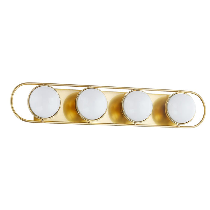 Mitzi H783304-AGB Four Light Bath and Vanity, Aged Brass