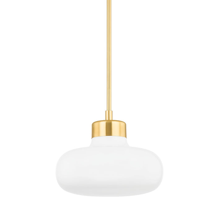 Mitzi H785701-AGB One Light Pendant, Aged Brass
