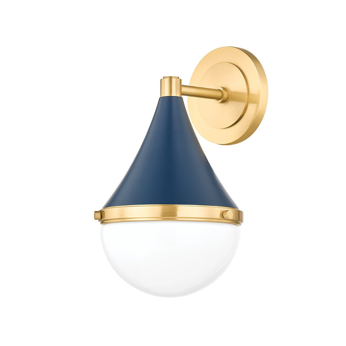 Mitzi H787101-AGB/SNY One Light Wall Sconce, Aged Brass/Soft Navy
