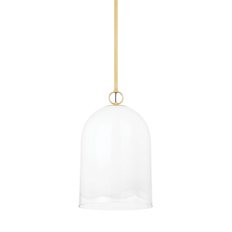 Mitzi H788701L-AGB One Light Pendant, Aged Brass