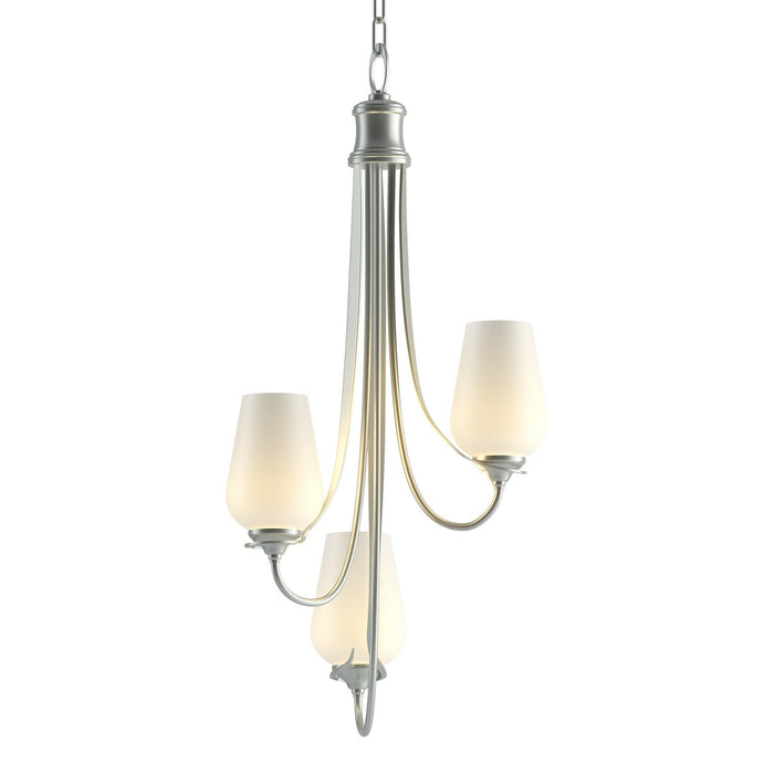 Hubbardton Forge 103033-SKT-82-GG0303 Three Light Chandelier, Vintage Platinum