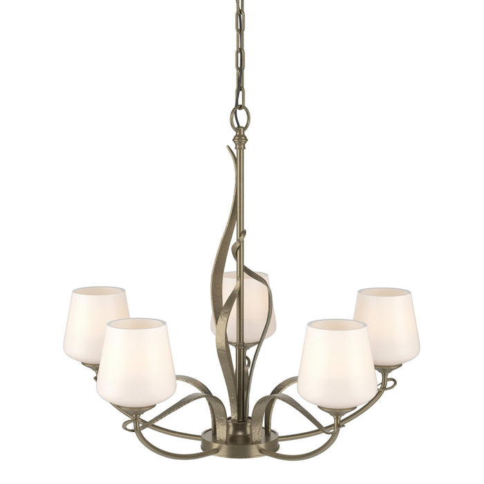 Hubbardton Forge 103040-SKT-84-GG0236 Five Light Chandelier, Soft Gold