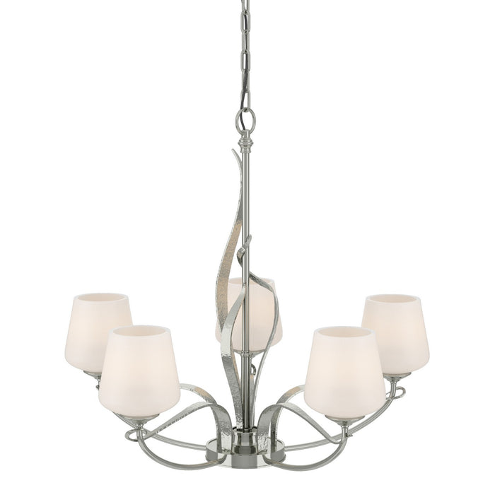 Hubbardton Forge 103040-SKT-85-GG0236 Five Light Chandelier, Sterling