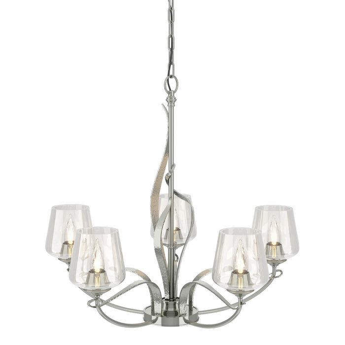 Hubbardton Forge 103040-SKT-85-ZM0236 Five Light Chandelier, Sterling