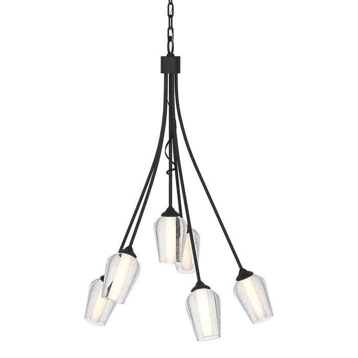 Hubbardton Forge 103043-SKT-10-ZS0354 Six Light Chandelier, Black