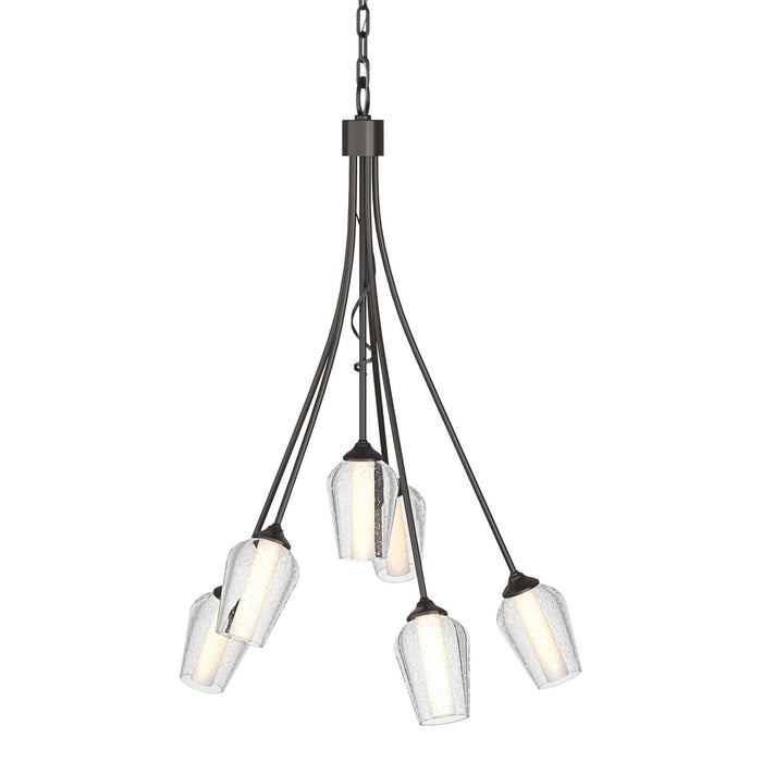 Hubbardton Forge 103043-SKT-14-ZS0354 Six Light Chandelier, Oil Rubbed Bronze