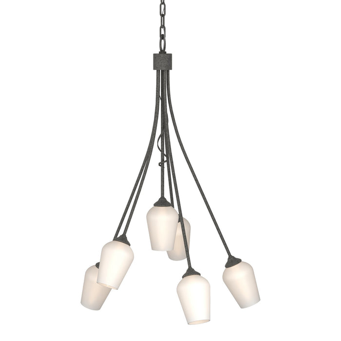 Hubbardton Forge 103043-SKT-20-GG0303 Six Light Chandelier, Natural Iron