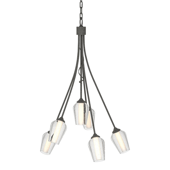 Hubbardton Forge 103043-SKT-20-ZS0354 Six Light Chandelier, Natural Iron