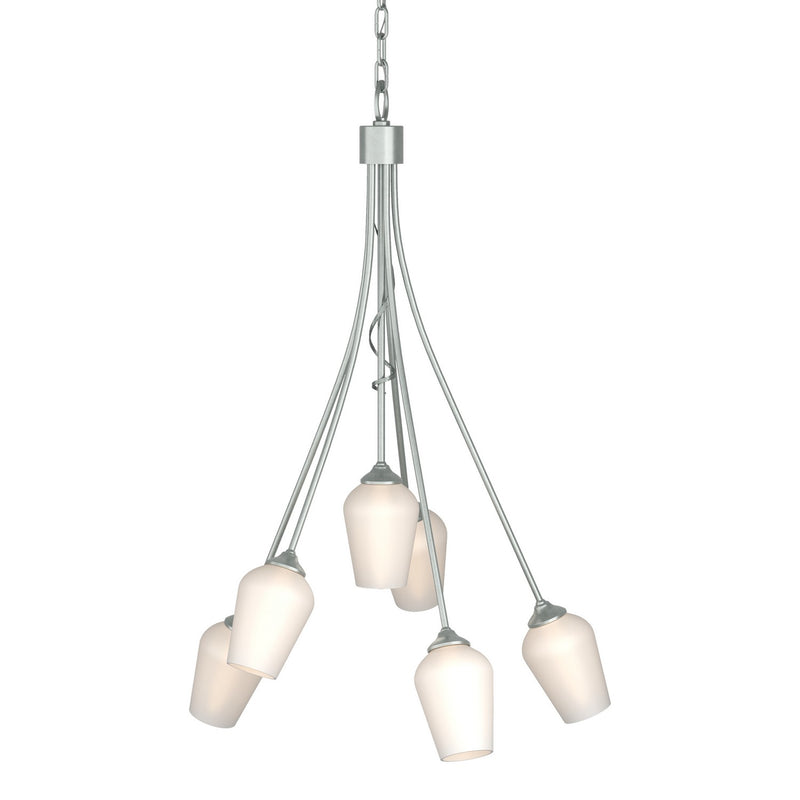 Hubbardton Forge 103043-SKT-82-GG0303 Six Light Chandelier, Vintage Platinum