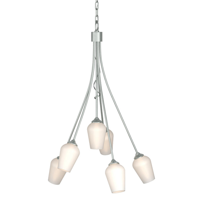 Hubbardton Forge 103043-SKT-82-GG0303 Six Light Chandelier, Vintage Platinum