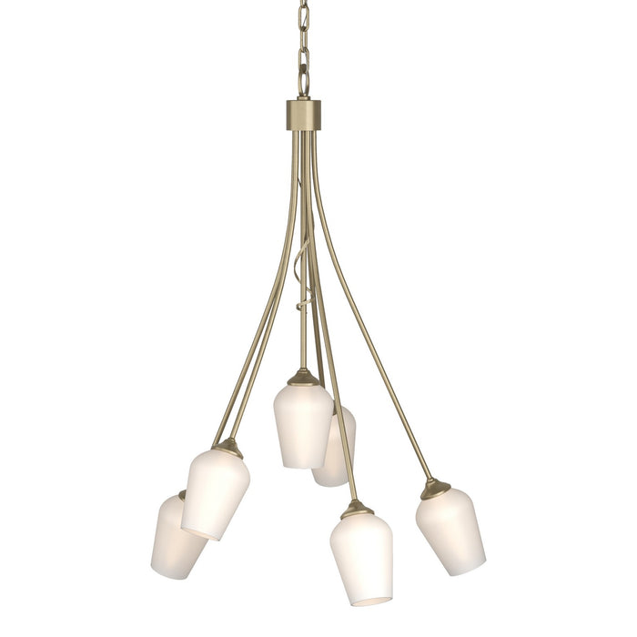 Hubbardton Forge 103043-SKT-84-GG0303 Six Light Chandelier, Soft Gold