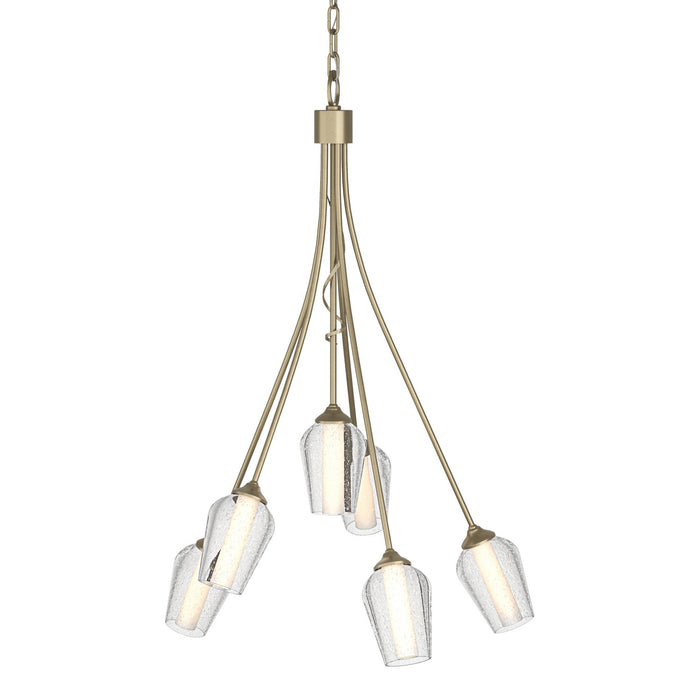 Hubbardton Forge 103043-SKT-84-ZS0354 Six Light Chandelier, Soft Gold