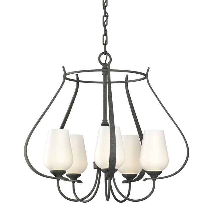 Hubbardton Forge 103045-SKT-20-GG0303 Five Light Chandelier, Natural Iron
