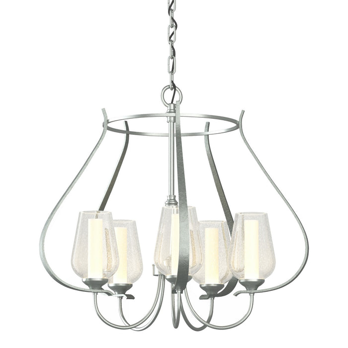 Hubbardton Forge 103045-SKT-82-ZS0354 Five Light Chandelier, Vintage Platinum