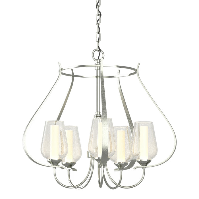 Hubbardton Forge 103045-SKT-85-ZS0354 Five Light Chandelier, Sterling