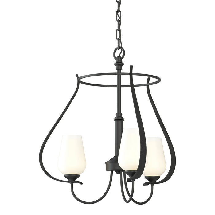 Hubbardton Forge 103047-SKT-10-GG0303 Three Light Chandelier, Black