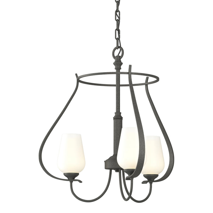Hubbardton Forge 103047-SKT-20-GG0303 Three Light Chandelier, Natural Iron