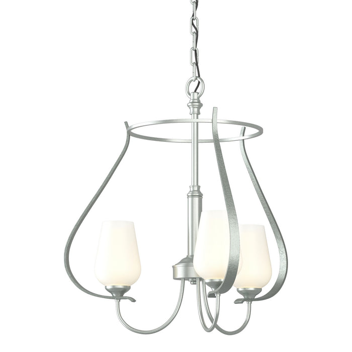 Hubbardton Forge 103047-SKT-82-GG0303 Three Light Chandelier, Vintage Platinum