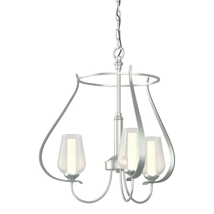 Hubbardton Forge 103047-SKT-82-ZS0354 Three Light Chandelier, Vintage Platinum