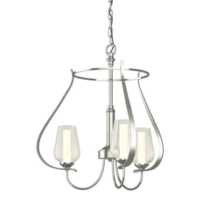 Hubbardton Forge 103047-SKT-85-ZS0354 Three Light Chandelier, Sterling