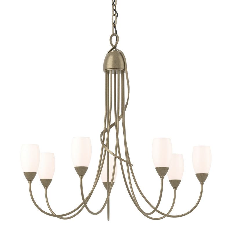 Hubbardton Forge 103049-SKT-84-GG0444 Seven Light Chandelier, Soft Gold