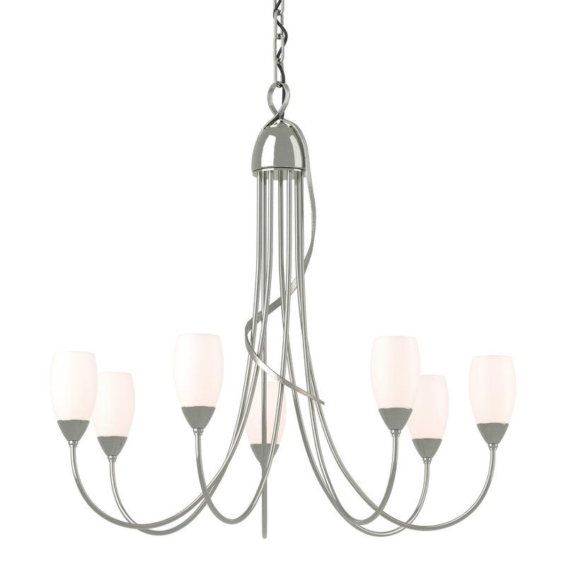 Hubbardton Forge 103049-SKT-85-GG0444 Seven Light Chandelier, Sterling