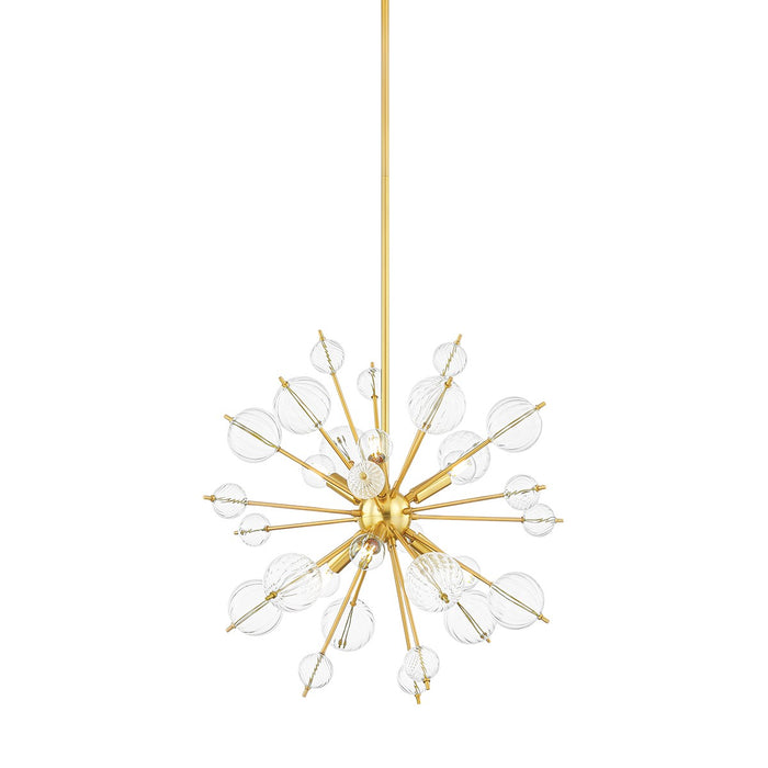 Mitzi H794806-AGB Six Light Chandelier, Aged Brass