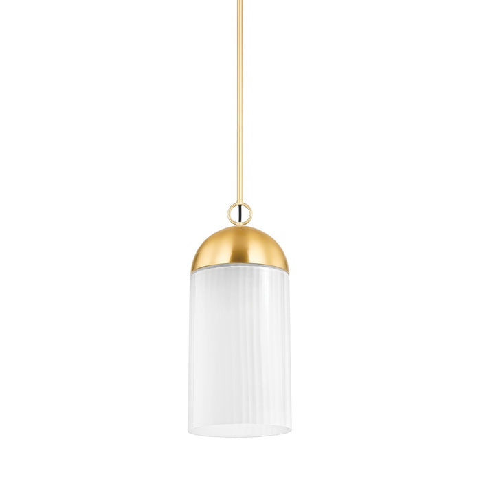 Mitzi H796701-AGB One Light Pendant, Aged Brass