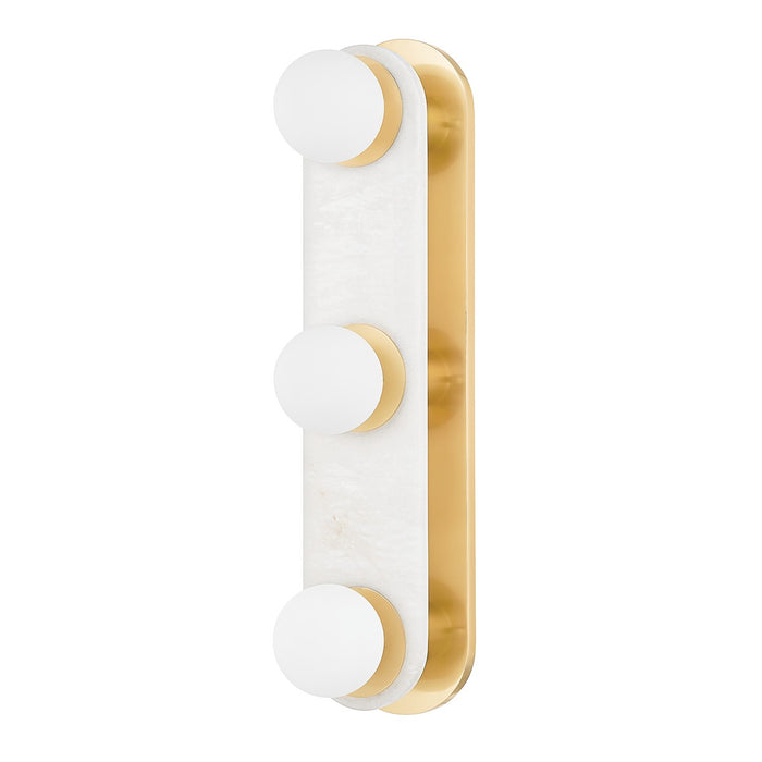 Mitzi H797303-AGB Three Light Bath and Vanity, Aged Brass