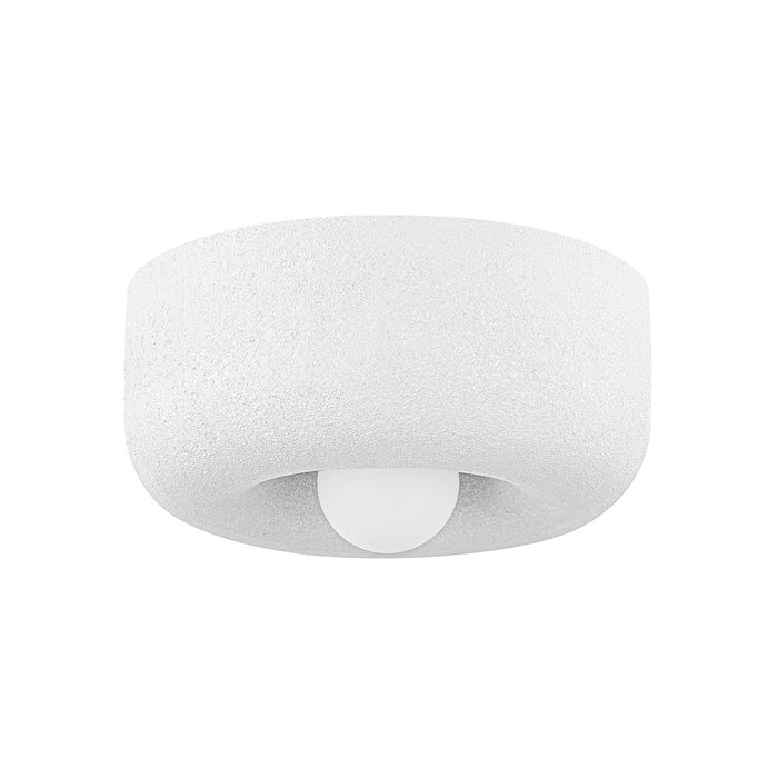 Mitzi H799501-AGB/CTW One Light Flush Mount, Aged Brass/Textured White