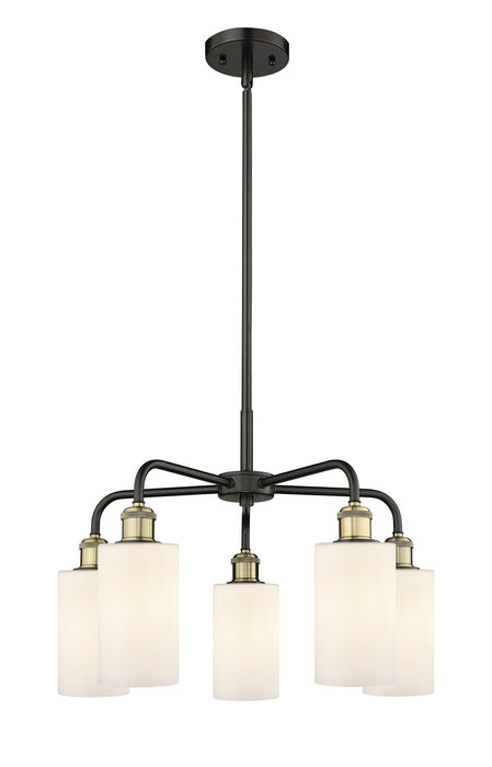 Innovations 516-5CR-BAB-G801 Five Light Chandelier, Black Antique Brass