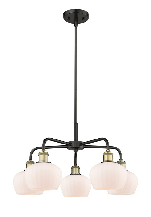 Innovations 516-5CR-BAB-G91 Five Light Chandelier, Black Antique Brass