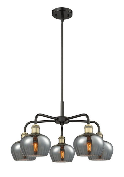 Innovations 516-5CR-BAB-G93 Five Light Chandelier, Black Antique Brass