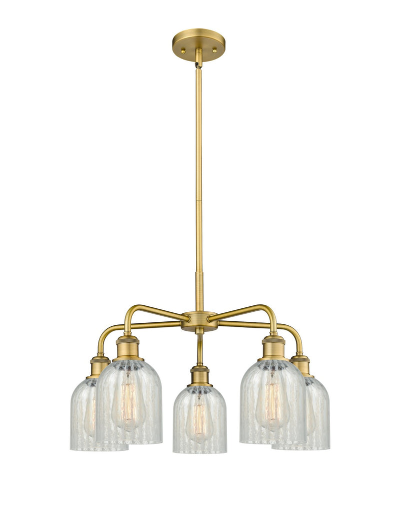 Innovations 516-5CR-BB-G2511 Five Light Chandelier, Brushed Brass