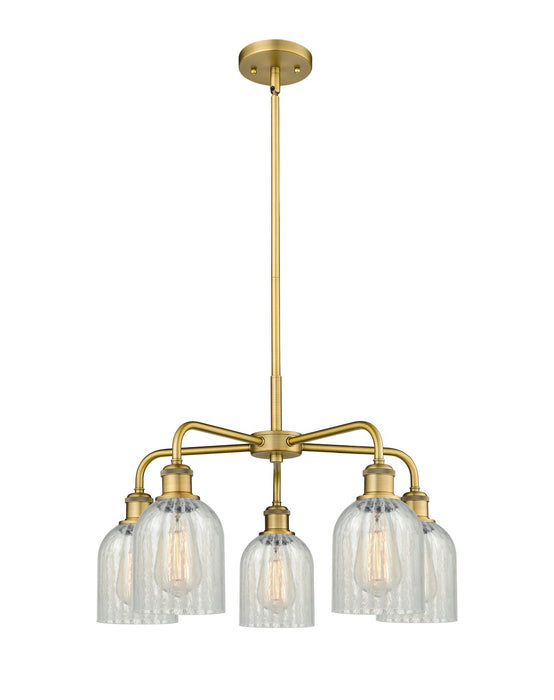 Innovations 516-5CR-BB-G2511 Five Light Chandelier, Brushed Brass