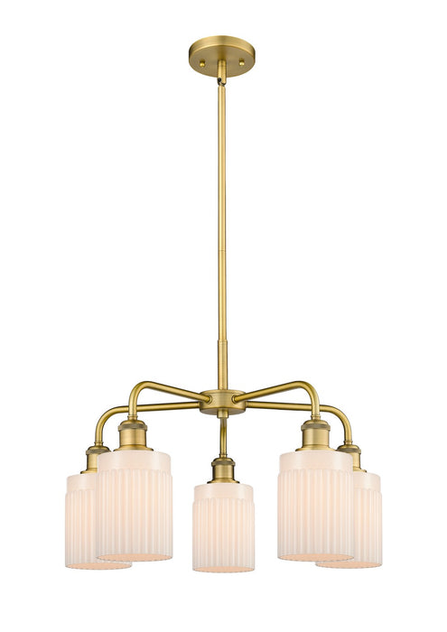 Innovations 516-5CR-BB-G341 Five Light Chandelier, Brushed Brass
