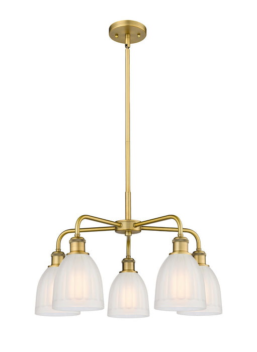 Innovations 516-5CR-BB-G441 Five Light Chandelier, Brushed Brass