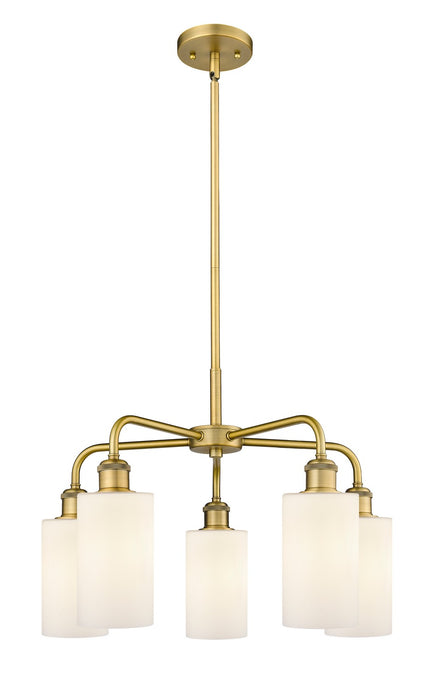 Innovations 516-5CR-BB-G801 Five Light Chandelier, Brushed Brass